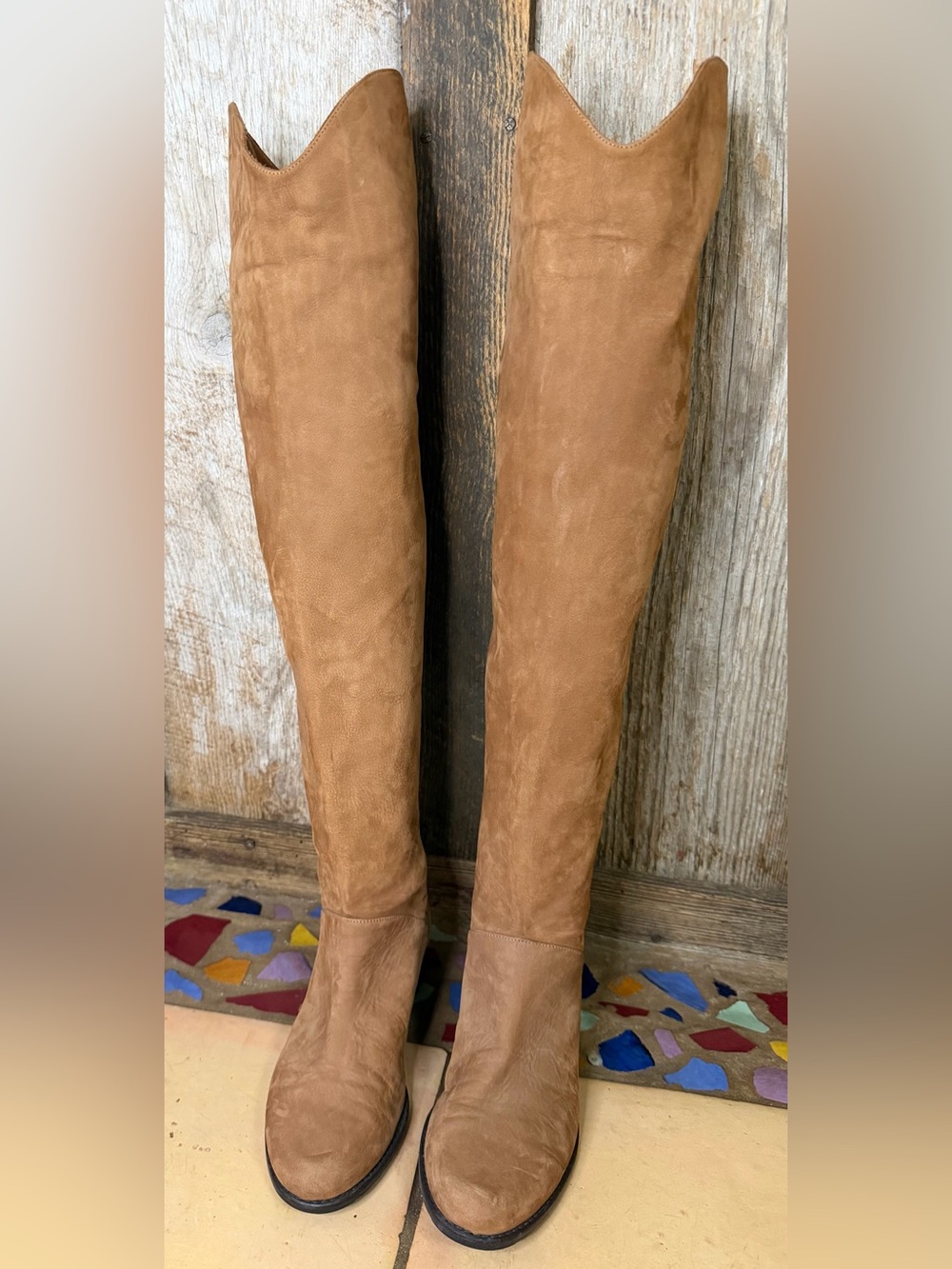 Stuart Weitzman Dunkirk Brown Suede Over the Knee Boots 6.5